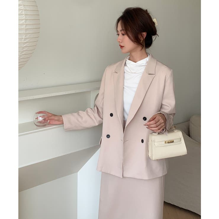 セットアップ】ダブルテーラードジャケット＋バックスリットタイト