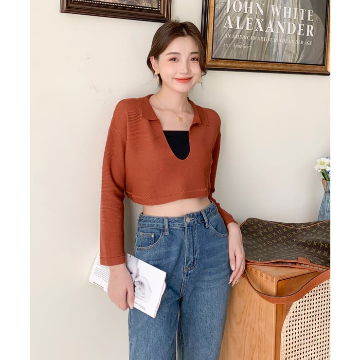 ショートスキッパーニット[品番：ABIW0009835]｜ABITOKYO （アビ