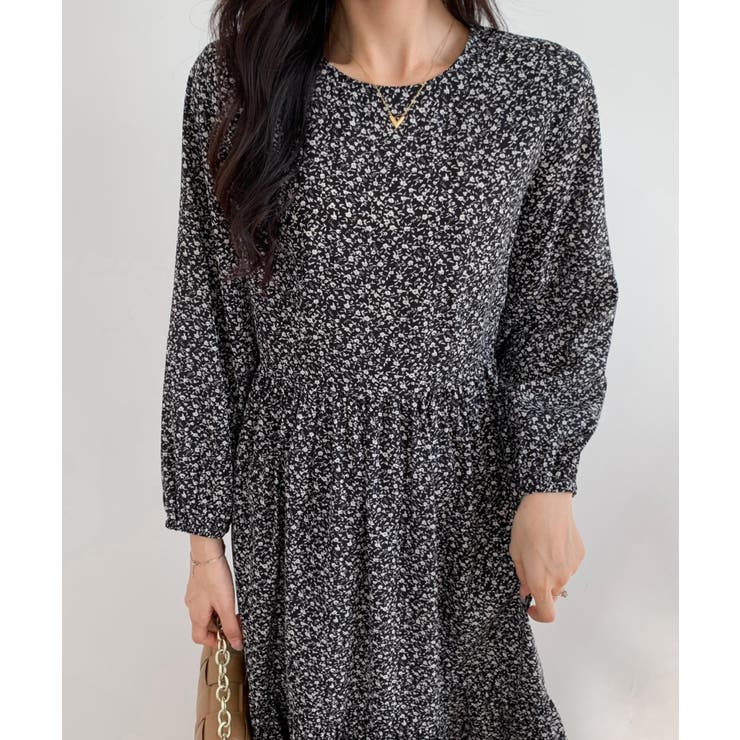 小花柄ティアードロングワンピース[品番：ABIW0010085]｜ABITOKYO