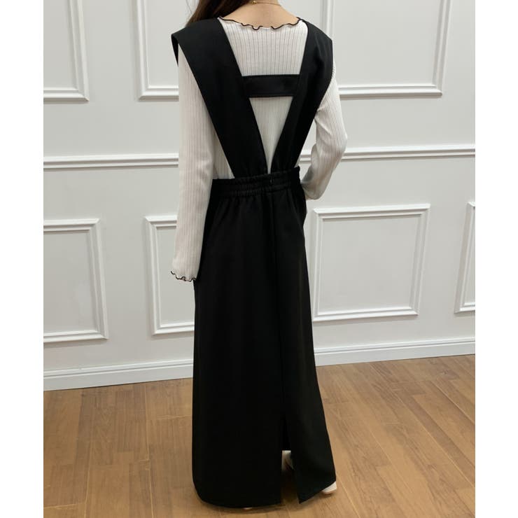 Vネックタイトジャンパースカート[品番：ABIW0010039]｜ABITOKYO