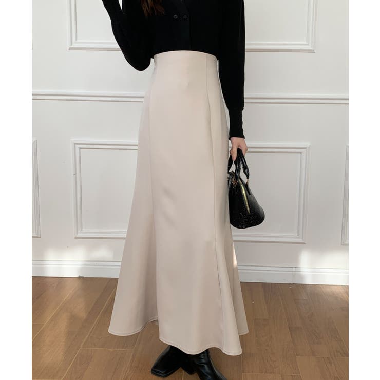 バックレースアップマーメイドロングスカート[品番：ABIW0010782