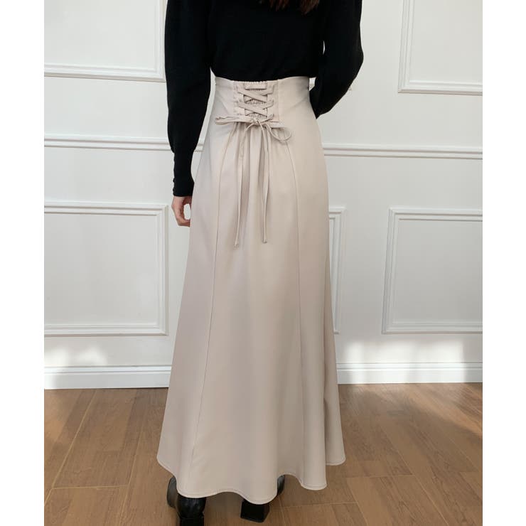 新品　カールパークレーン　バッグレースアップ　裾フレア　ロングスカート ロングスカート｜KarLParkLane Style ONLINE SHOP