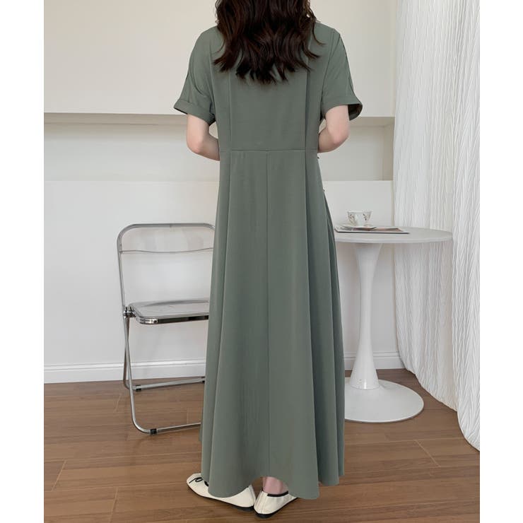 ワンピース キーネック Aライン フレア シンプル 上品 ミディ丈 楽天市場】ワンピース レディース フレアワンピース 長袖 ミモレ
