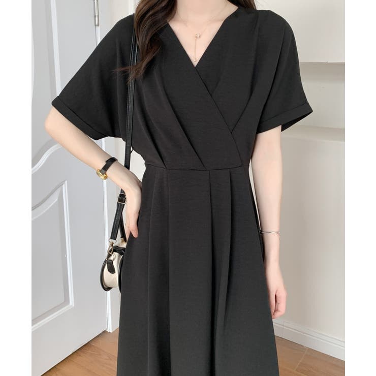 【美品】エポカ カシュクール ワンピース フレア Aライン 40 極美品 エポカザショップ シャイニーボイル カシュクール フレア
