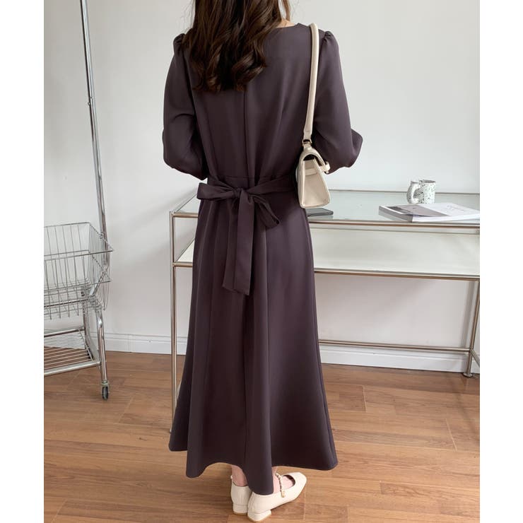 back ribbon velour dress ( black ) – miies miim