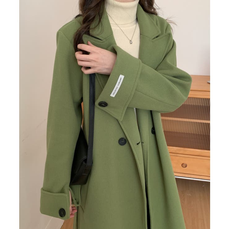 バックスリットオーバーサイズロングチェスターコート[品番