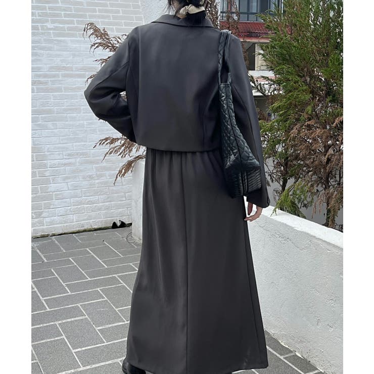 テーラードジャケット＋フレアスカート セットアップ[品番