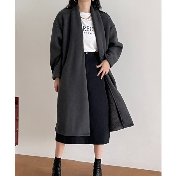 オーバーサイズボアロングコート MYSELF ABAHOUSE】オーバーサイズ