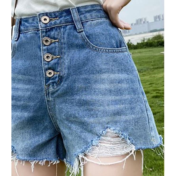 カットオフ ショートデニムパンツ[品番：ABIW0000308]｜Diosfront