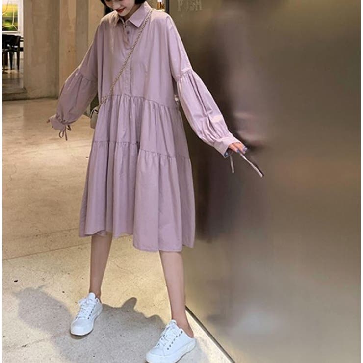 リボン付きティアードワンピース 品番 Abiw Diosfront ディオスフロント のレディースファッション通販 Shoplist ショップリスト