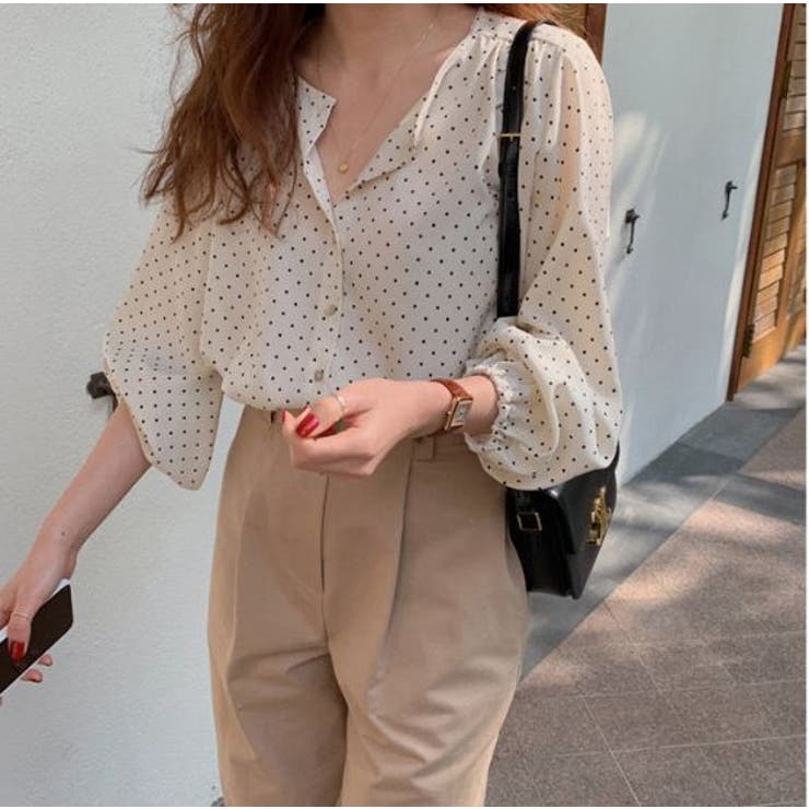 ノーカラードットシャツ 品番 Abiw Diosfront ディオスフロント のレディース ファッション通販 Shoplist ショップリスト