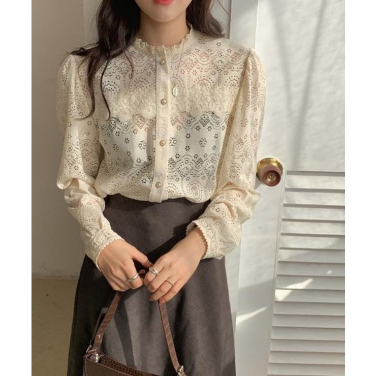 レース刺繍 ブラウス 品番 Abiw Diosfront ディオスフロント のレディースファッション通販 Shoplist ショップリスト