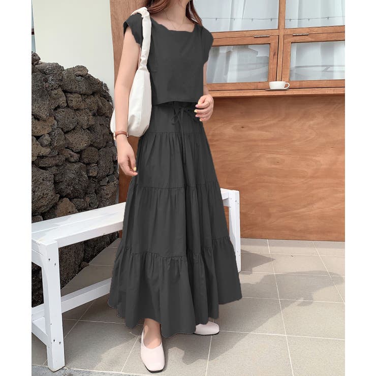 フレンチスリーブティアードロングワンピース 2way仕様 品番 Abiw Abitokyo アビトーキョー のレディースファッション通販 Shoplist ショップリスト