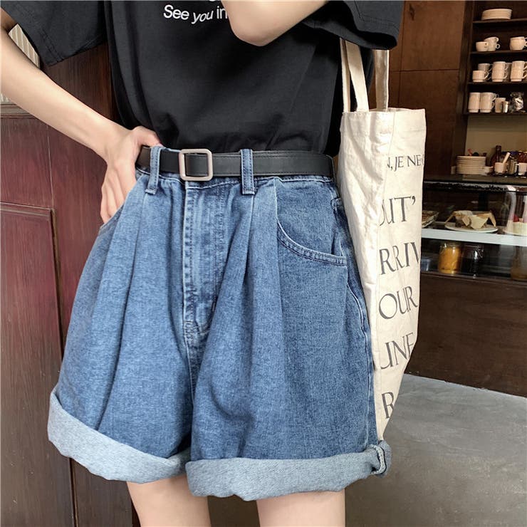 タック入り デニムショートパンツ 品番 Abiw Diosfront ディオスフロント のレディース ファッション通販 Shoplist ショップリスト