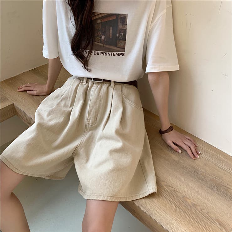 タック入り デニムショートパンツ[品番：ABIW0000210]｜Diosfront