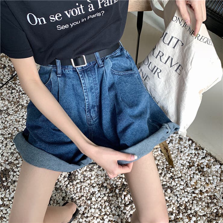 タック入り デニムショートパンツ[品番：ABIW0000210]｜Diosfront