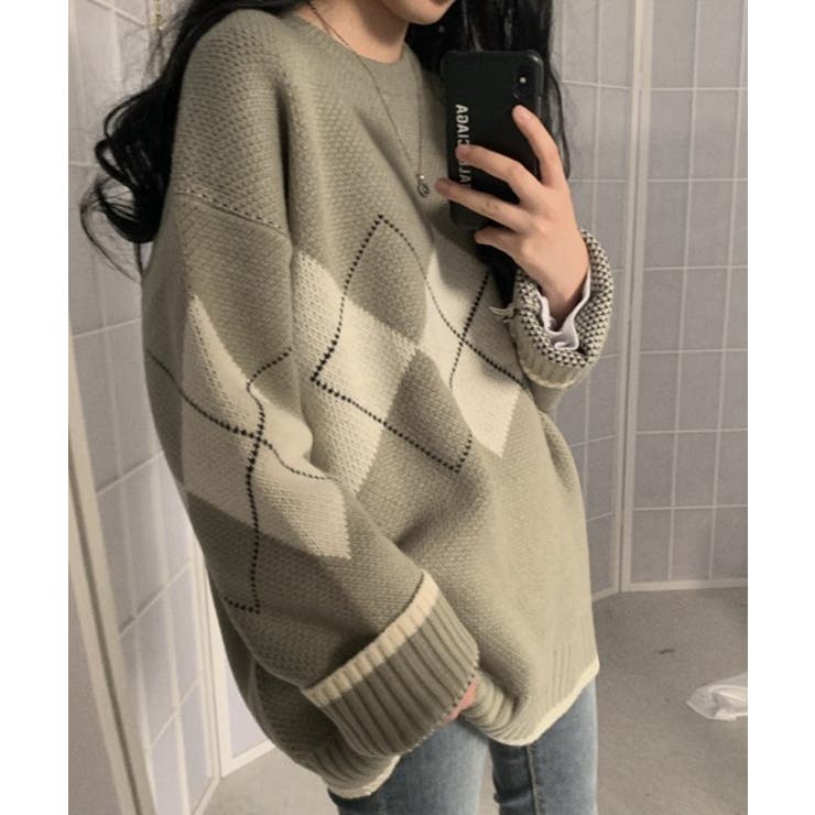 アーガイル柄 ニットカーディガン 品番 Abiw Abitokyo アビトーキョー のレディース ファッション通販 Shoplist ショップリスト