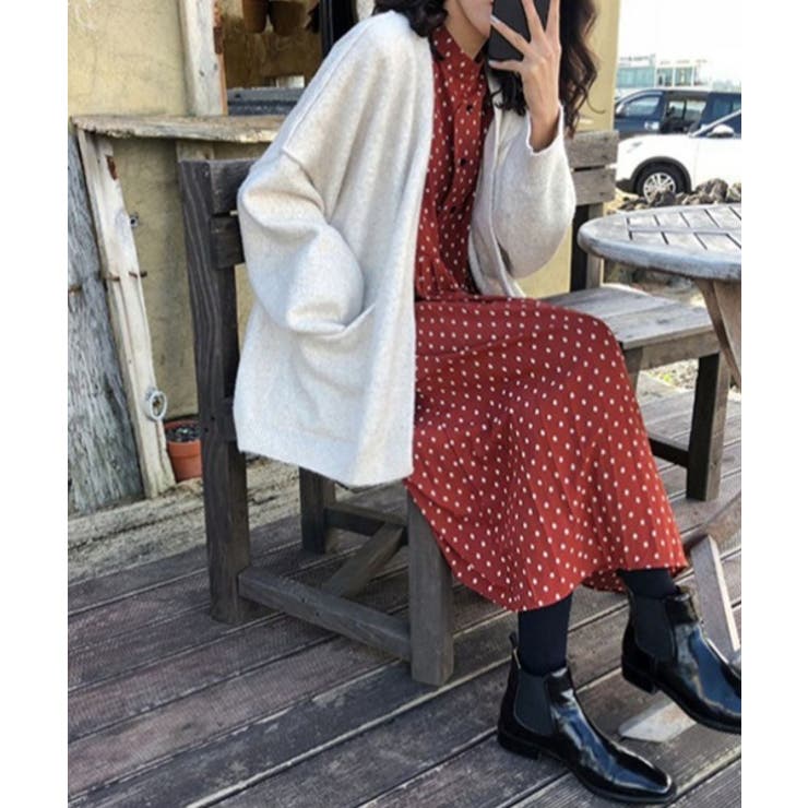 BIGシルエット ニットガウン[品番：ABIW0000546]｜ABITOKYO （アビ