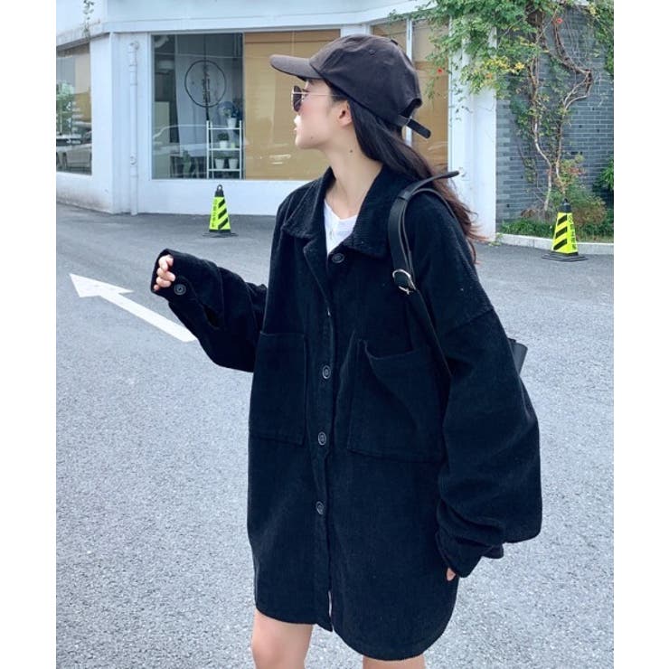 BIGシルエット コーデュロイロングシャツ[品番：ABIW0000585