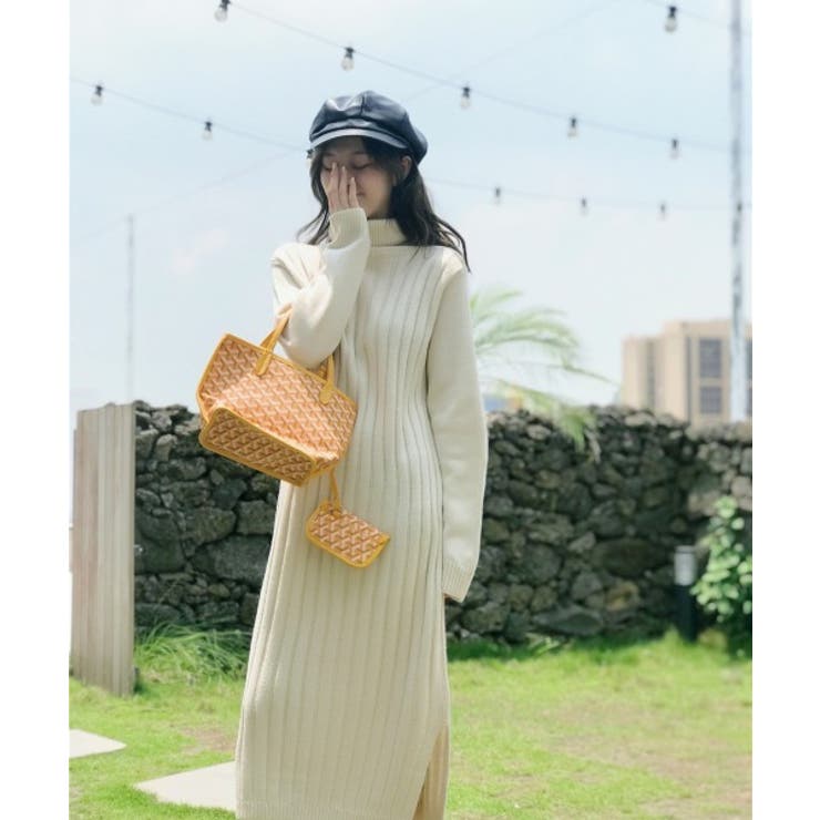 タートルネックリブニット ロングワンピース lgww-at3119.jpg