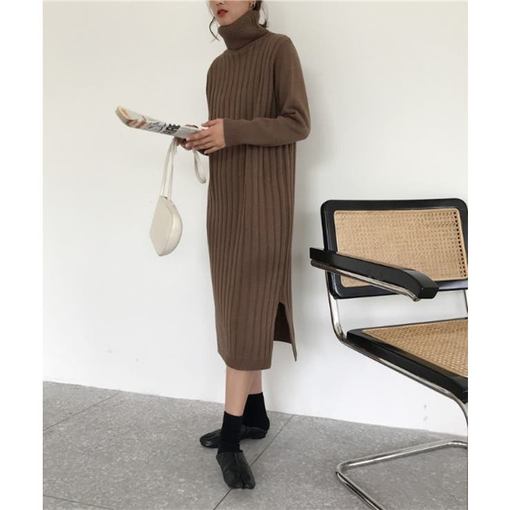 タートルネックリブニット ロングワンピース lgww-at3119.jpg