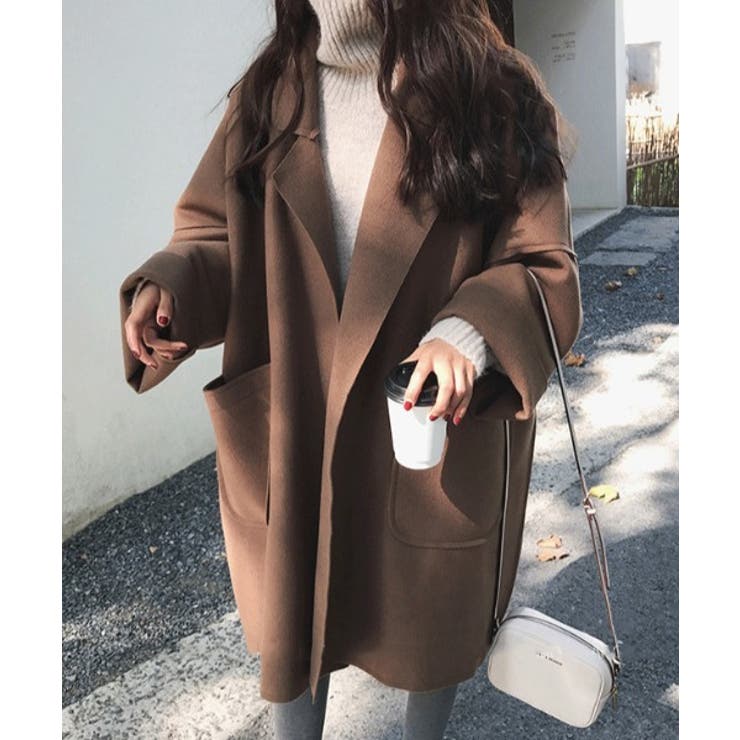 オーバーサイズ チュニックチェスターコート[品番：ABIW0000678 