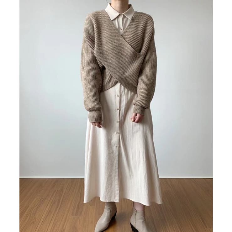 リブクロスニットプルオーバー[品番：ABIW0000684]｜ABITOKYO （アビ