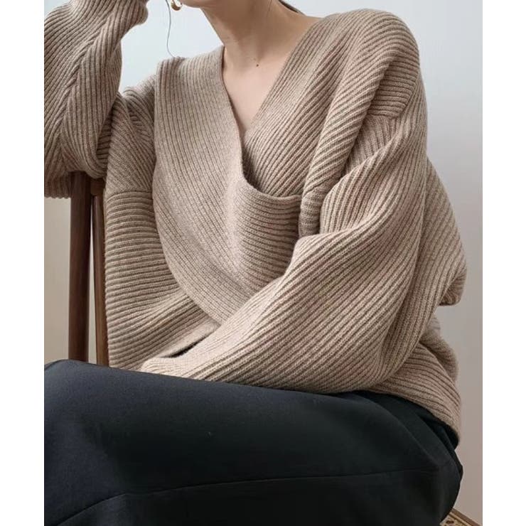 リブクロスニットプルオーバー[品番：ABIW0000684]｜ABITOKYO （アビ