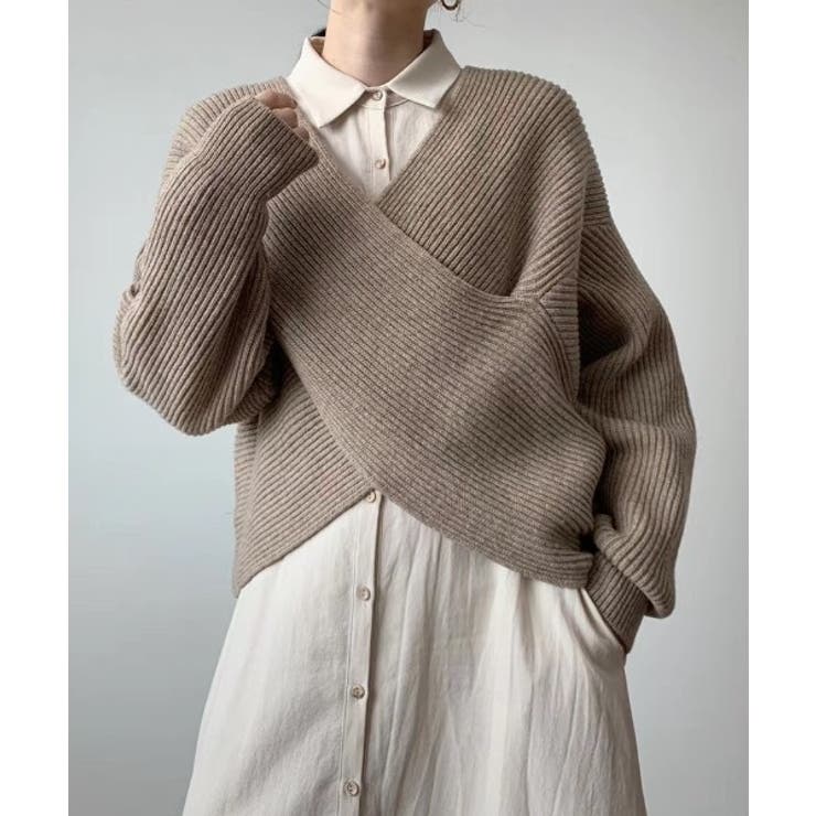 リブクロスニットプルオーバー[品番：ABIW0000684]｜ABITOKYO （アビ