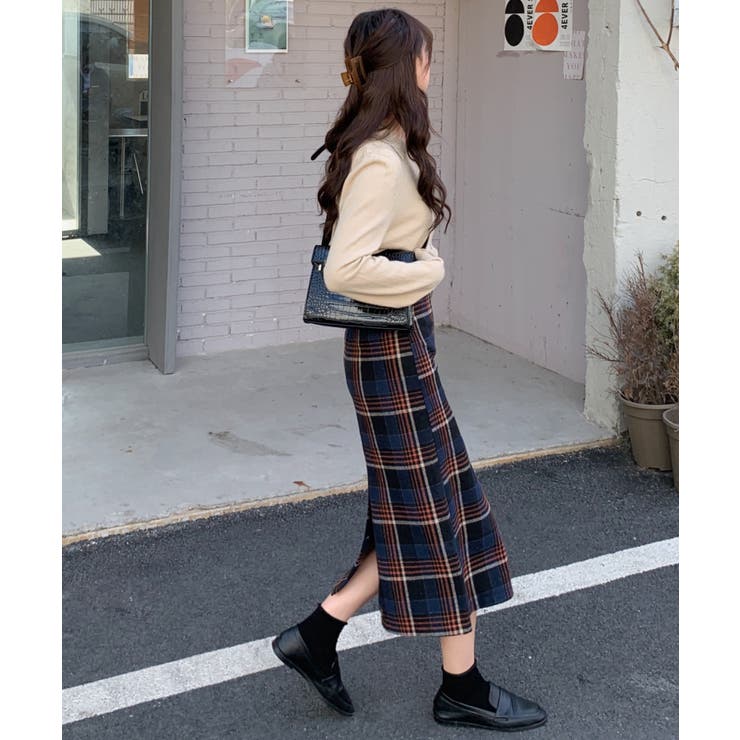 BANANA REPUBLIC チェック柄ペンシルスカート 左脇スリットサイズ6 BANANA REPUBLIC チェック柄ペンシルスカート 左脇スリット