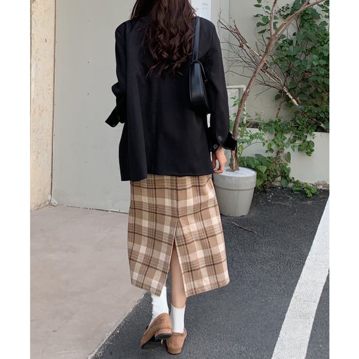 バックスリット チェックスカート 品番 Abiw Abitokyo アビトーキョー のレディースファッション通販 Shoplist ショップリスト