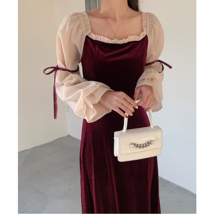 最終値下げ　新品タグ付き♡ 人気イレヘム配色ドッキングワンピース Favoriteオリジナル花札風配色こいこいドッキングワンピース2022