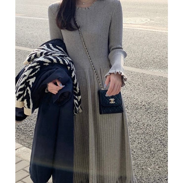 リュクス ワンピース 可愛すぎる フリル ミニ グレー リュクス フリル ミニ ワンピース グレー 可愛すぎる（スタイル
