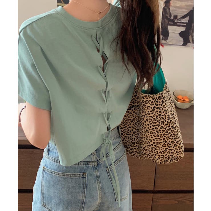 バックレースアップショート丈カットtシャツ タンクトップ２点セット 品番 Abiw Abitokyo アビトーキョー のレディースファッション通販 Shoplist ショップリスト
