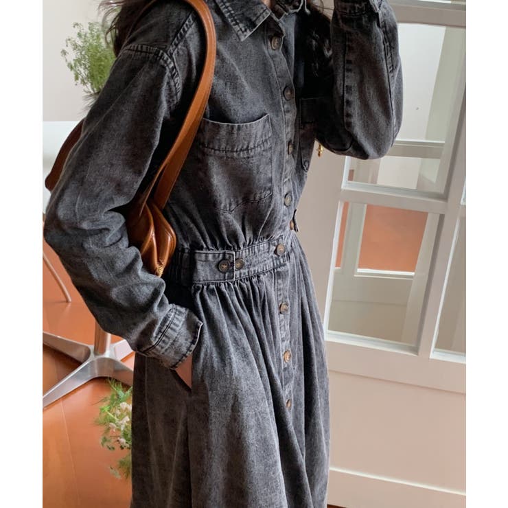 ウエストマークデニム風シャツワンピース 品番 Abiw Abitokyo アビトーキョー のレディースファッション通販 Shoplist ショップリスト
