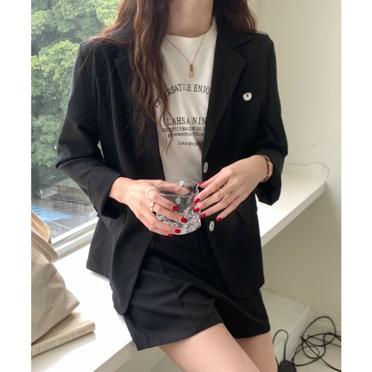 テーラードジャケット+ショートパンツ セットアップ | ABITOKYO  | 詳細画像15 