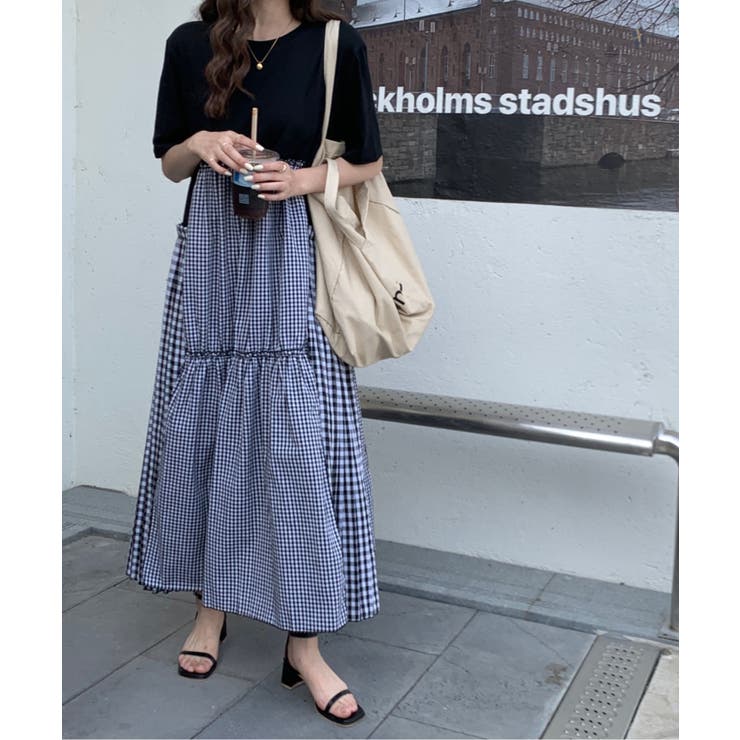 美品⁂バーバリーロンドン⁂ ロングワンピース　切替　ノバチェック　リボン　160 美品⁂バーバリーロンドン⁂ ロングワンピース 切替 ノバチェック