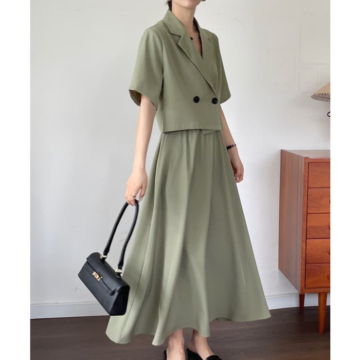 オシャレに♪【HOBBS】ジャケット×スカート◇洗練セットアップ aquagarage ニットセットアップ ニットスカート トップス