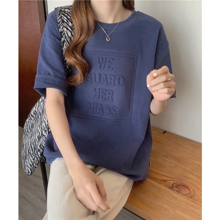 ルーズミドル発泡ロゴ入りクルーネックtシャツ カットソー 品番 Abiw0000806 Abitokyo アビトーキョー のレディースファッション通販 Shoplist ショップリスト