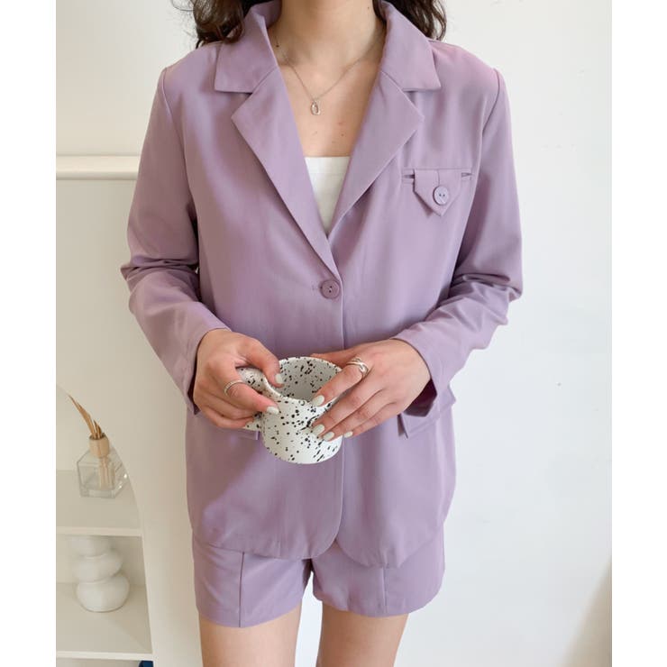 AYAKO　ジャージセット フルジップジャケットとショートパンツ 610U5f62ZOS._SY350_QL65_.jpg