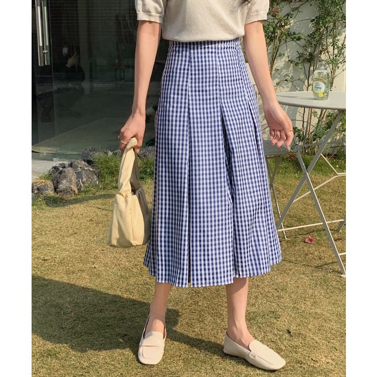 any SiS 【洗える】アシンメトリーフレア スカート （ブラウン
