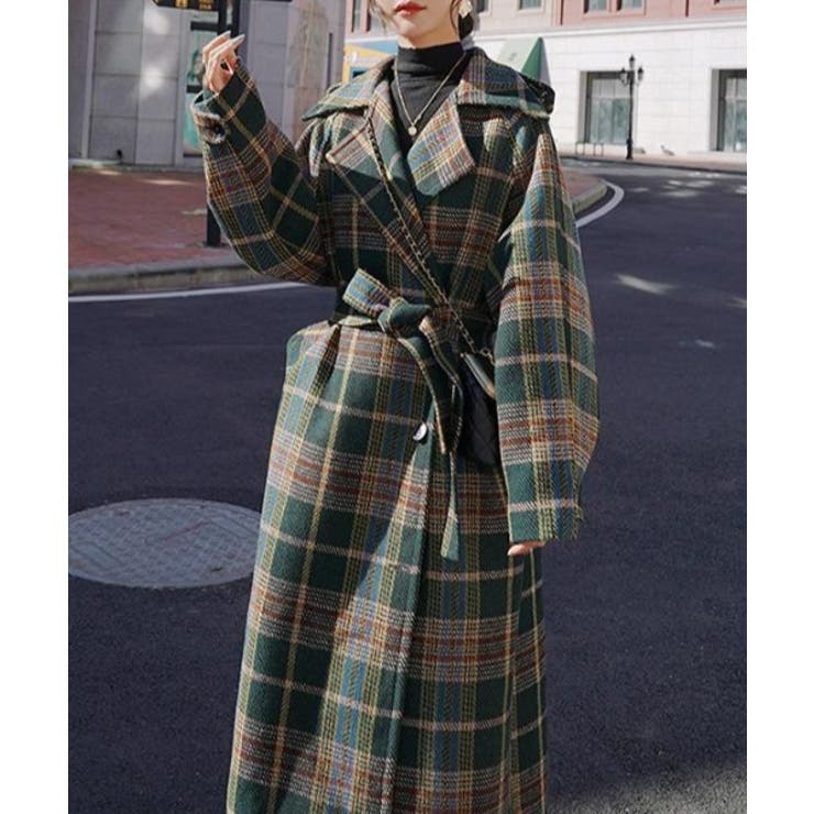 BURBERRY チェック柄 チェスターコート ウエストマークチェック柄チェスターコート[品番：ABIW0009321