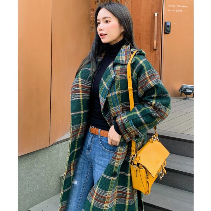 綺麗‼️セレブ御用達✨アルマーニ ピークトラベル イタリアツイードチェスターコート レディースコート イタリア 冬 コート キレイめ ウールコート ミドル