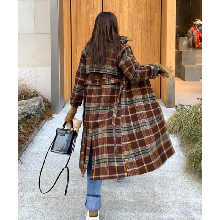 綺麗‼️セレブ御用達✨アルマーニ ピークトラベル イタリアツイードチェスターコート レディースコート イタリア 冬 コート キレイめ ウールコート ミドル