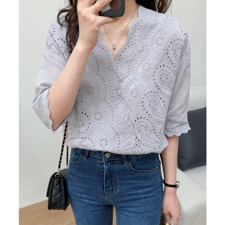 45Rカットワークのカシュクールブラウス 70230041.jpg