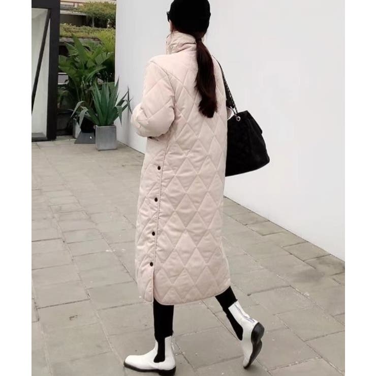 超美品✳︎HUMS キルティングロングコート　アイボリー 超美品✳︎HUMS キルティングロングコート アイボリー 超美品