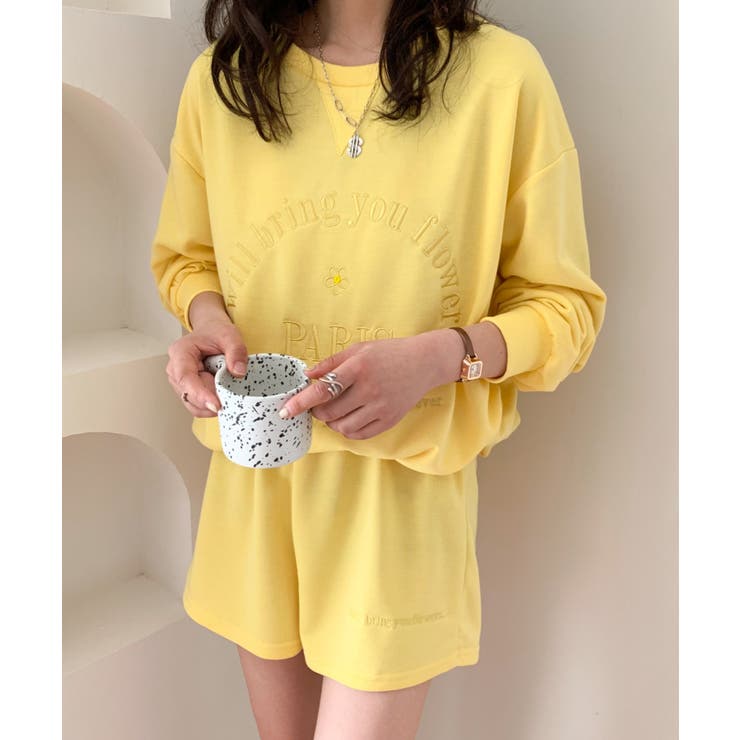 正規品♡スウェットロゴプルオーバー＆ガーゼティアードショートパンツ 正規品♡スウェットロゴプルオーバー＆ガーゼティアードショート