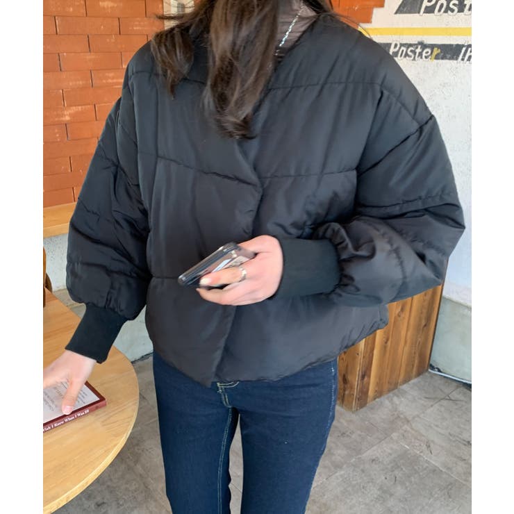 スナップボタンショート丈中綿ブルゾン[品番：ABIW0001439]｜Diosfront