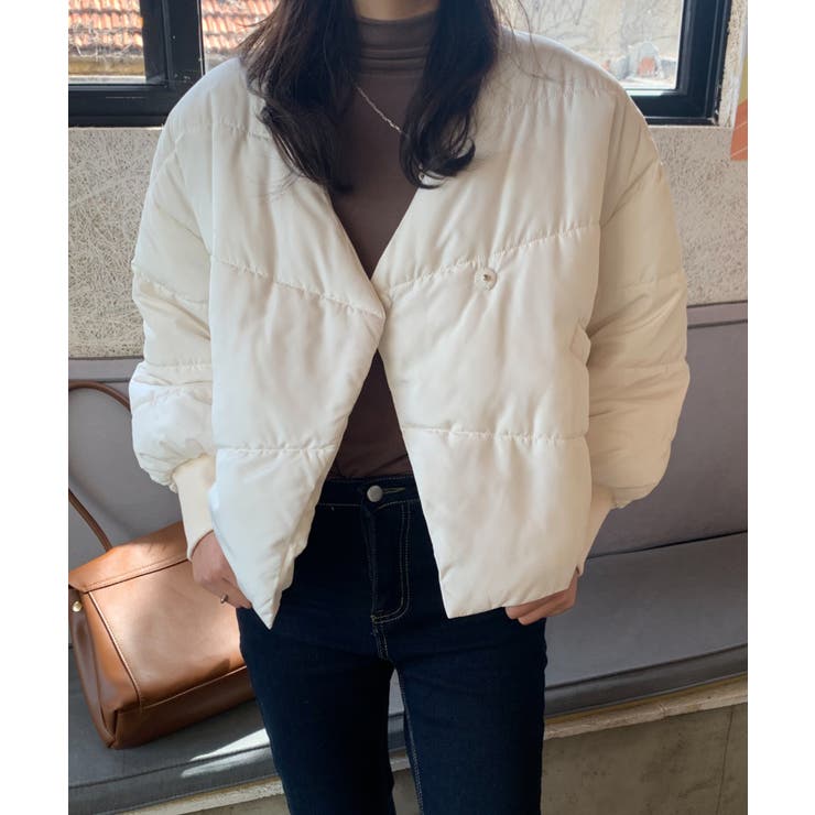 スナップボタンショート丈中綿ブルゾン[品番：ABIW0001439]｜Diosfront