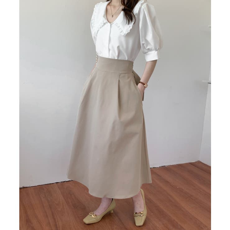 rikoページ　リバティ　Clio クリオ　ロングスカート YURI KOBAYASHIコラボ]レザーライクロングスカート(ロング